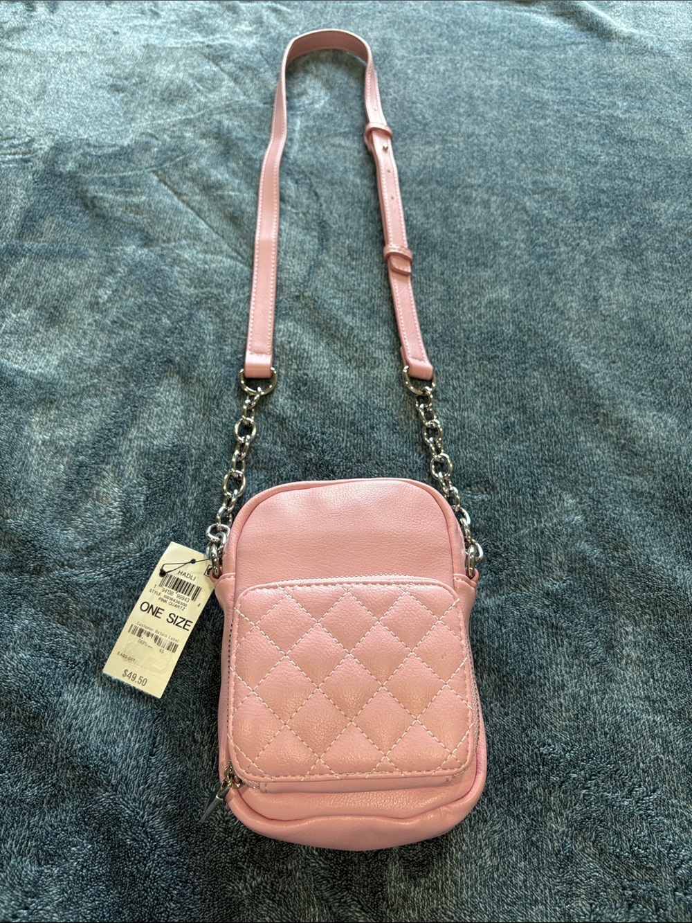 INC International Concepts Pink Quilted Crossbody with Chain Strap